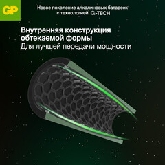 Батарейка GP Batteries Super G Tech ААА мизинчиковая LR03 1,5 В (12 шт.) (GP 24AA218/4-2CRSBC12) - фото 6