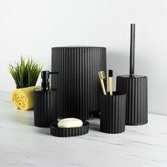 Дозатор для мыла Fixsen Land настольный пластик черный (FX-484-1) - фото 4