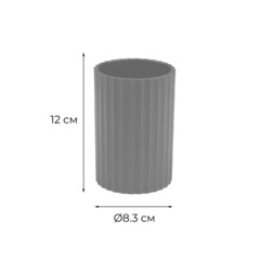 Стакан для ванной Fixsen Land настольный пластик черный (FX-484-3) - фото 2