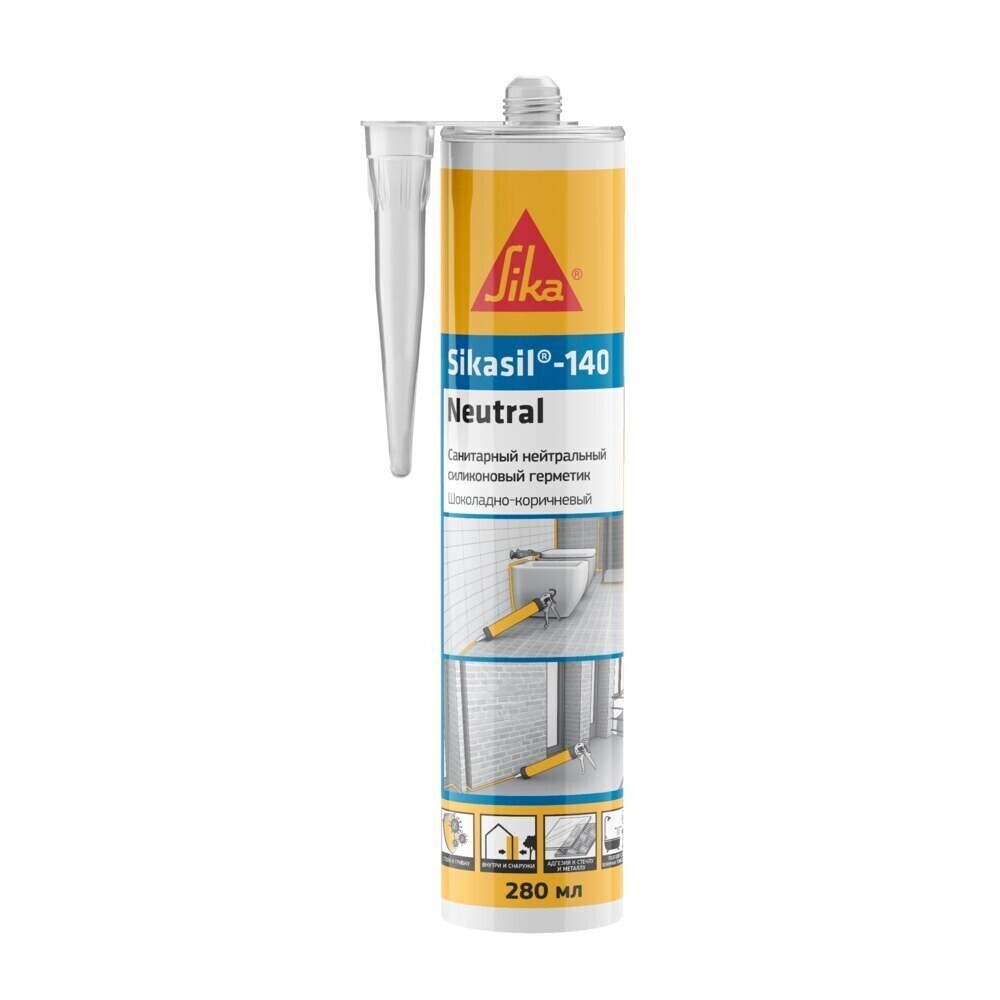 Изображение товара Герметик силиконовый нейтральный Sika Neutral 280 мл шоколадно-коричневый