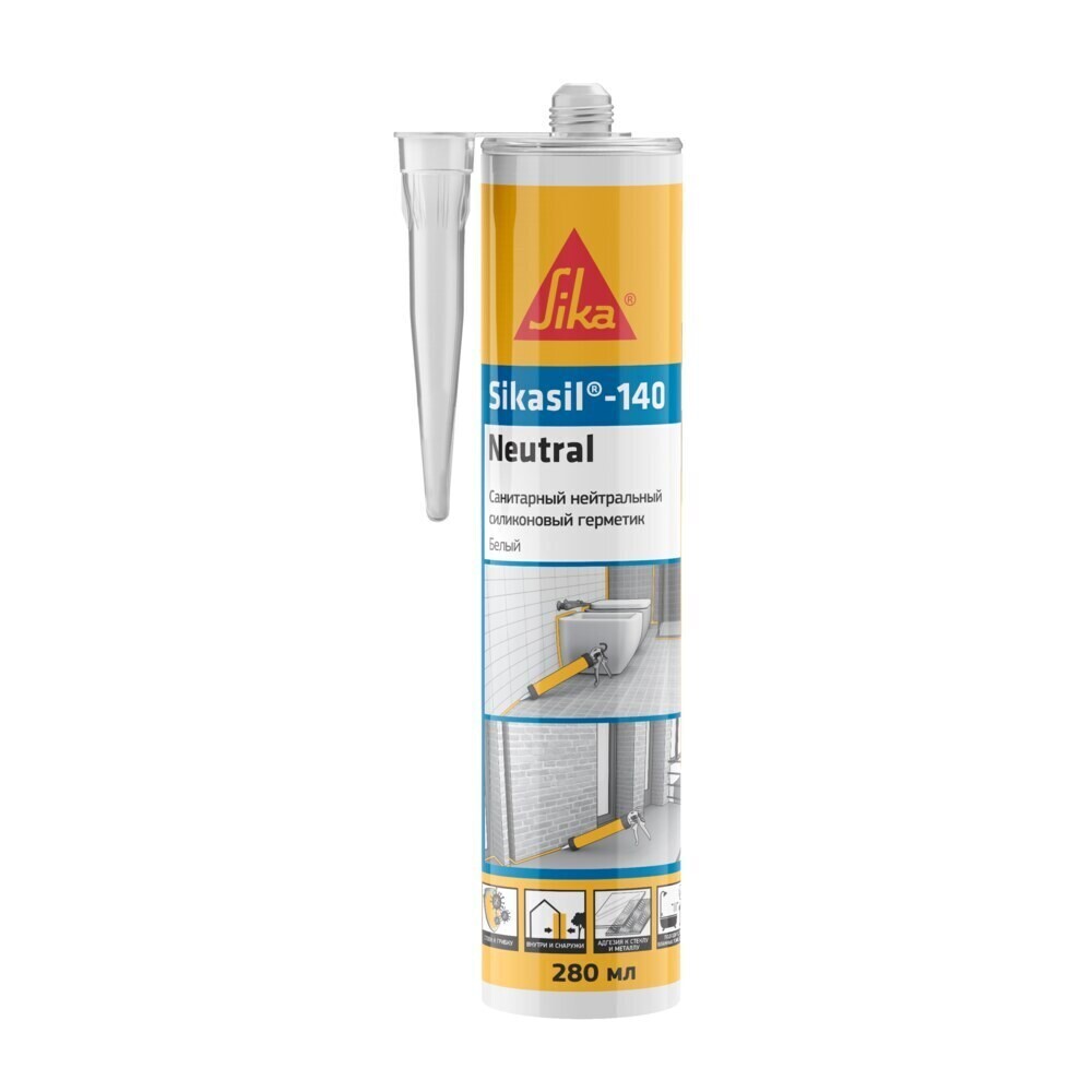 Изображение товара Герметик силиконовый нейтральный Sika SIkaSil-140 Neutral белый 280 мл