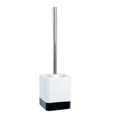 Изображение товара Ершик для унитаза Fixsen Text напольный керамика белый/черный (FX-230-5)