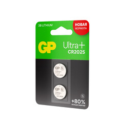 Батарейка GP Batteries Ultra+ Литий таблетка CR2025 3 В (2 шт.) (GP CR2025UP-2CCRSBC2/3891) - фото 7