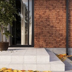 Клинкерная плитка для фасада Керамин Вермонт (17 шт.= 1,33 кв.м) светло-серая 298х298х8 мм - фото 3