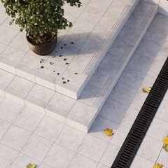 Клинкерная плитка для фасада Керамин Вермонт (17 шт.= 1,33 кв.м) светло-серая 298х298х8 мм - фото 2