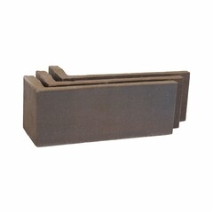 Клинкерная плитка для фасада угловая Terramatic Plato Brown AA (8 шт.= 0,14 кв.м) коричневая 185х60х71х14 мм
