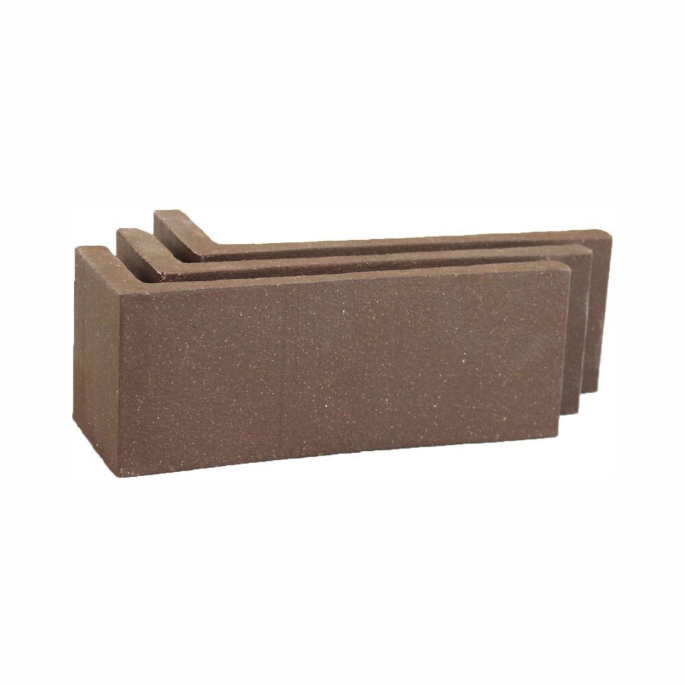 

Клинкерная плитка для фасада угловая Terramatic Plato Brown Y (8 шт.= 0,14 кв.м) коричневая 185х60х71х14 мм, Коричневый