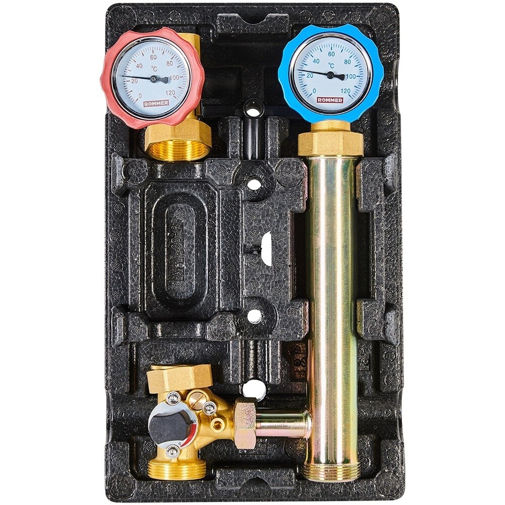 

Насосная группа Rommer 1 ВР(г) х 1 1/2 НР(ш) с трехходовым приводным смесителем без насоса (RDG-1003-012501)