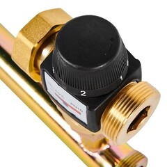 Насосная группа Rommer 35-60С 1 ВР(г) х 1 1/2 НР(ш) с термостатическим смесительным клапаном без насоса (RDG-1002-002501) - фото 2