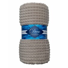 Плед 150х200 см TexRepublic Жаккард микрофибра бежевый