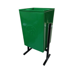 Изображение товара Урна мусорная уличная 25 л металлическая зеленая