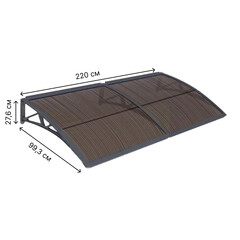 Козырек ВПМ 990х2200 мм серый сотовый - фото 2