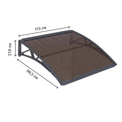 Козырек ВПМ 990х1130 мм серый сотовый - фото 2