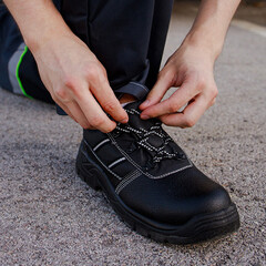 Полуботинки рабочие из искусственной кожи с защитным подноском размер 45 черные Мистраль Аскет (134503) - фото 3