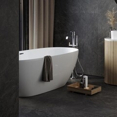 Керамогранит Kerranova Krater темно-серый 1200х600х10 мм (2 шт.=1,44 кв.м) - фото 2