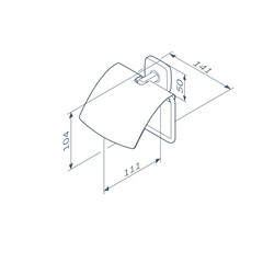 Держатель для туалетной бумаги AM.PM Gem с крышкой металл черный (A90341422) - фото 2