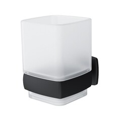 Изображение товара Стакан для ванной AM.PM Gem с держателем стекло матовый/металл черный (A9034322)