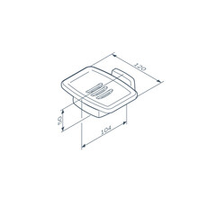 Мыльница для ванной AM.PM Gem с держателем стекло/металл черная (A9034222) - фото 2