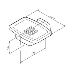 Мыльница для ванной AM.PM Gem с держателем стекло/металл хром (A9034200) - фото 2