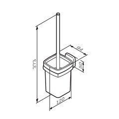 Ершик для унитаза AM.PM Gem подвесной стекло/металл хром (A9033400) - фото 4