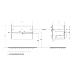Тумба под раковину BelBagno Etna 80 см подвесная белая (ETNA-800-2C-SO-BL-P) - фото 2