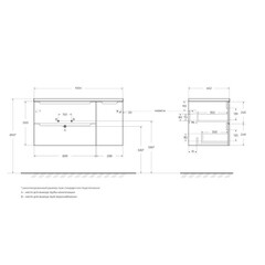 Тумба под раковину BelBagno Etna 100 см подвесная белая (ETNA-1000-2C-1A-SO-BL-L) - фото 2