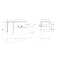 Тумба под раковину BelBagno Etna 100 см подвесная белая (ETNA-1000-2C-1A-SO-BL-R) - фото 2