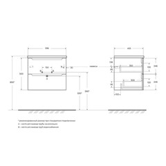 Тумба под раковину BelBagno Etna 60 см подвесная светлое дерево (ETNA-600-2C-SO-RN-P) - фото 2