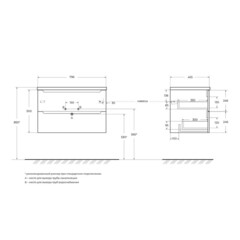 Тумба под раковину BelBagno Etna 80 см подвесная светлое дерево (ETNA-800-2C-SO-RN-P) - фото 2