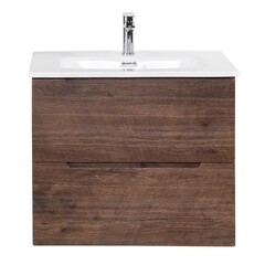 Изображение товара Тумба под раковину BelBagno Etna 60 см подвесная темное дерево (ETNA-600-2C-SO-RW-P)