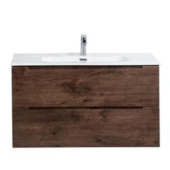 Тумба под раковину BelBagno Etna 80 см подвесная темное дерево (ETNA-800-2C-SO-RW-P) - фото 1