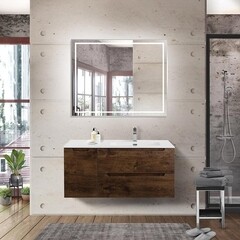 Тумба под раковину BelBagno Etna 100 см подвесная темное дерево (ETNA-1000-2C-1A-SO-RW-R) - фото 3