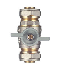 Кран шаровой латунный 20 обж(ц) х 20 обж(ц) для металлопластиковых труб бабочка прямой - фото 6