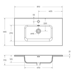 Раковина для тумбы BelBagno Leticia 80 см (BB800ETL) - фото 2