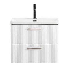 Тумба под раковину BelBagno Due 60 см подвесная белая (DUE-600-2C-SO-BL-P-FH) - фото 1