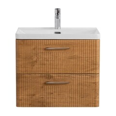 Изображение товара Тумба под раковину BelBagno Due 60 см подвесная светлое дерево (DUE-600-2C-SO-RN-P-FH)