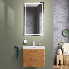 Тумба под раковину BelBagno Due 60 см подвесная светлое дерево (DUE-600-2C-SO-RN-P-FH) - фото 3