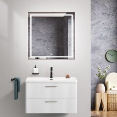 Тумба под раковину BelBagno Due 80 см подвесная белая (DUE-800-2C-SO-BL-P-FH) - фото 3