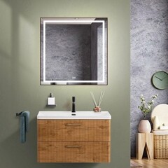 Тумба под раковину BelBagno Due 80 см подвесная светлое дерево (DUE-800-2C-SO-RN-P-FH) - фото 3