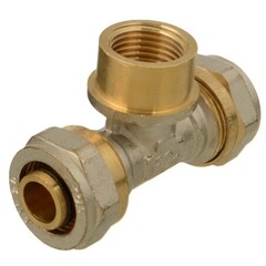 Тройник Terma 20 обж(ц) х 1/2 ВР(г) х 20 обж(ц) (35703) - фото 1