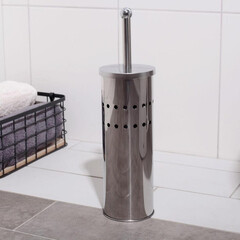 Ершик для унитаза напольный нержавеющая сталь хром (2813022) - фото 4