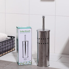 Ершик для унитаза напольный нержавеющая сталь хром (2813022) - фото 3