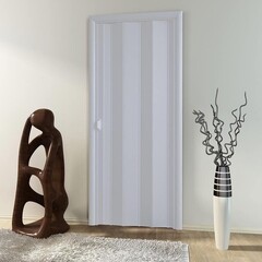 Дверь раздвижная гармошка 690-840x2020 мм белый матовый - фото 4