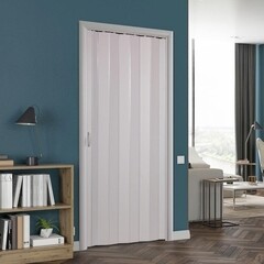 Дверь раздвижная гармошка 690-840x2020 мм белый матовый - фото 3