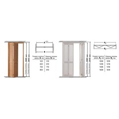 Дверь жалюзийная 603x2005 мм ясень серый - фото 2