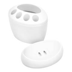 Набор аксессуаров для ванной Martika Камея 2 предмета полипропилен цвет в ассортименте - фото 2