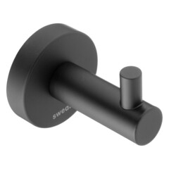 Изображение товара Крючок для ванной Swedbe Attribut одинарный на шуруп нержавеющая сталь черный (9804B)