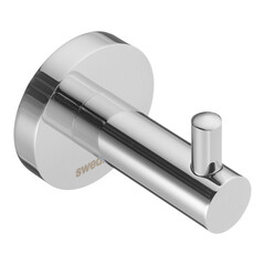 Изображение товара Крючок для ванной Swedbe Attribut одинарный на шуруп металл хром (9804)