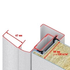 Дверь противопожарная DoorHan ДП-EI-60 глухая правая серый RAL 7035 980х2050 мм - фото 2