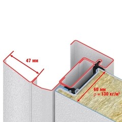 Дверь техническая DoorHan ДТ-60 глухая левая серый RAL 7035 980х2050 мм - фото 2